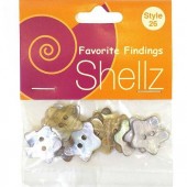 Пуговицы декоративные BUTTON FASHION, серия Favorite Findings Shellz, style 27, 17 шт., 20 мм